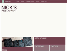 Tablet Screenshot of nicks-restaurant.co.uk